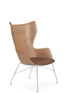 K/wood legno slatted ash e pelle