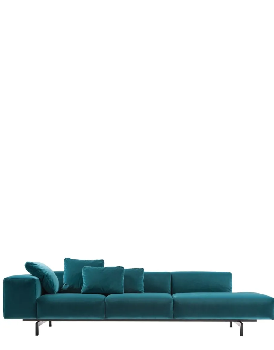 Largo ottoman 3 posti velluto - destro