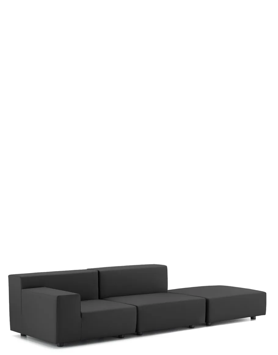 Plastics tech fabric due posti + pouf
