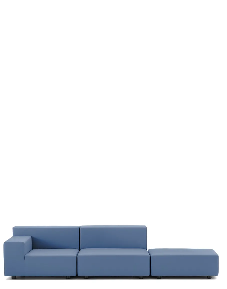 Plastics tech fabric due posti + pouf