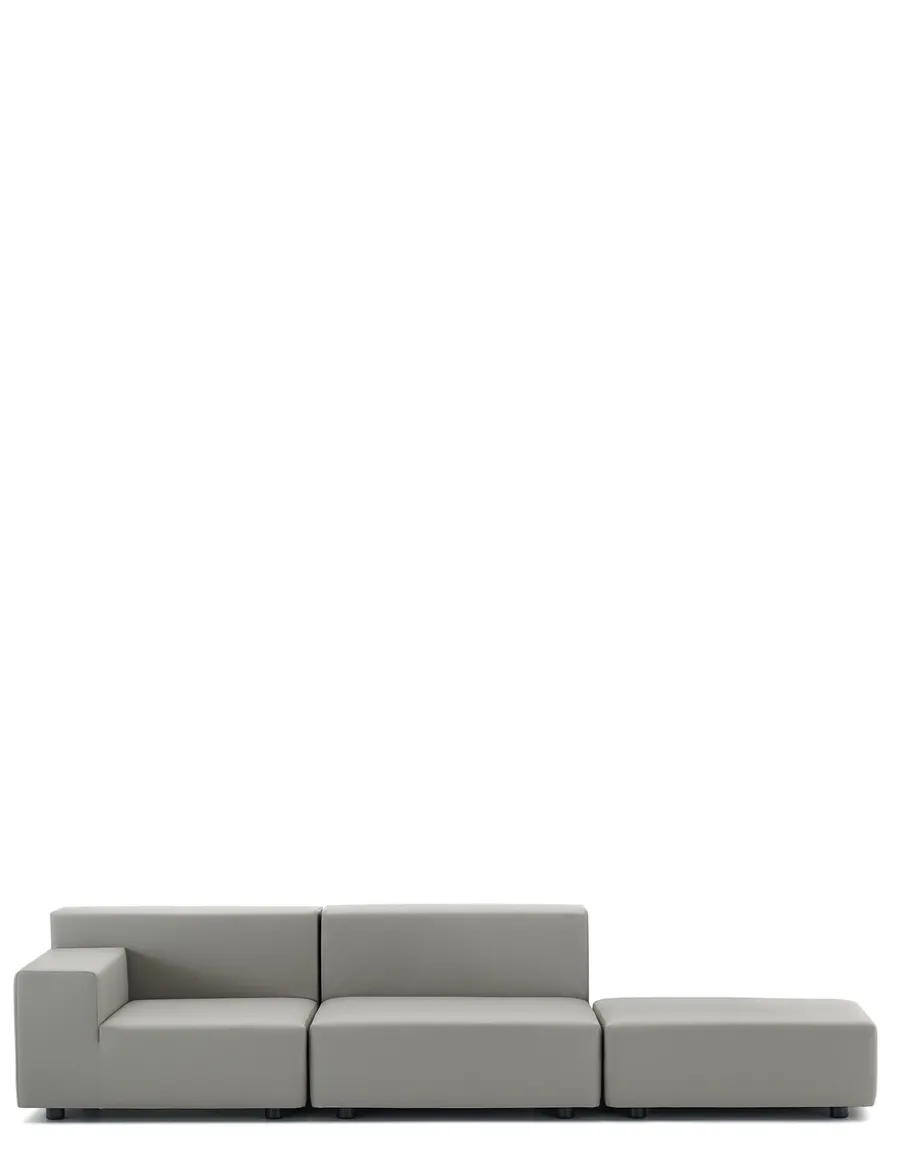 Plastics tech fabric due posti + pouf