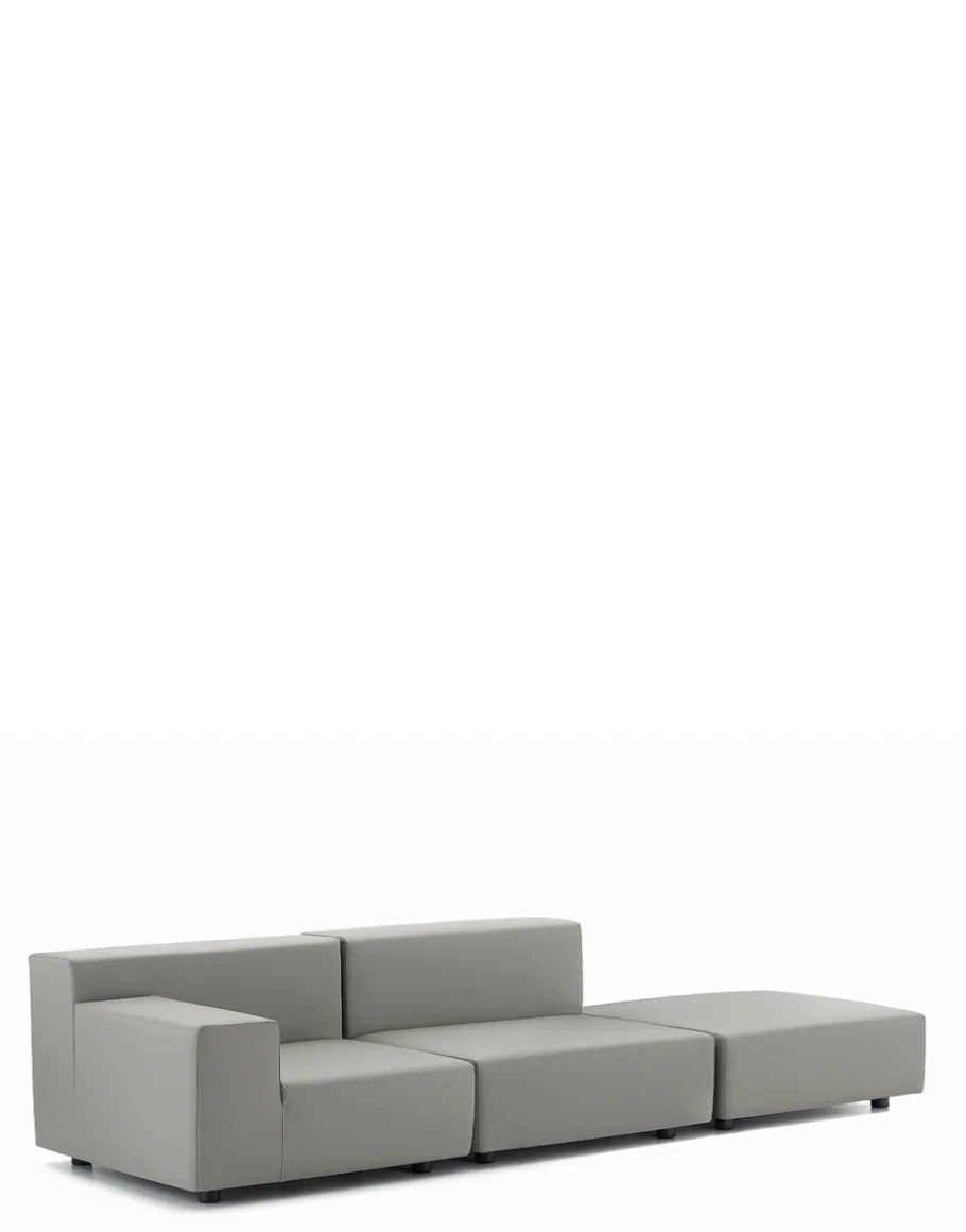 Plastics tech fabric due posti + pouf